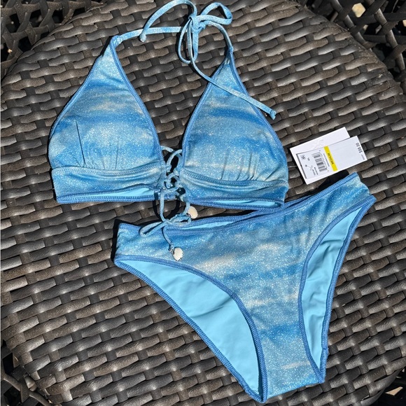BECCA Sparkling Blue Bikini - Size S/M - NWT - Picture 12 of 16